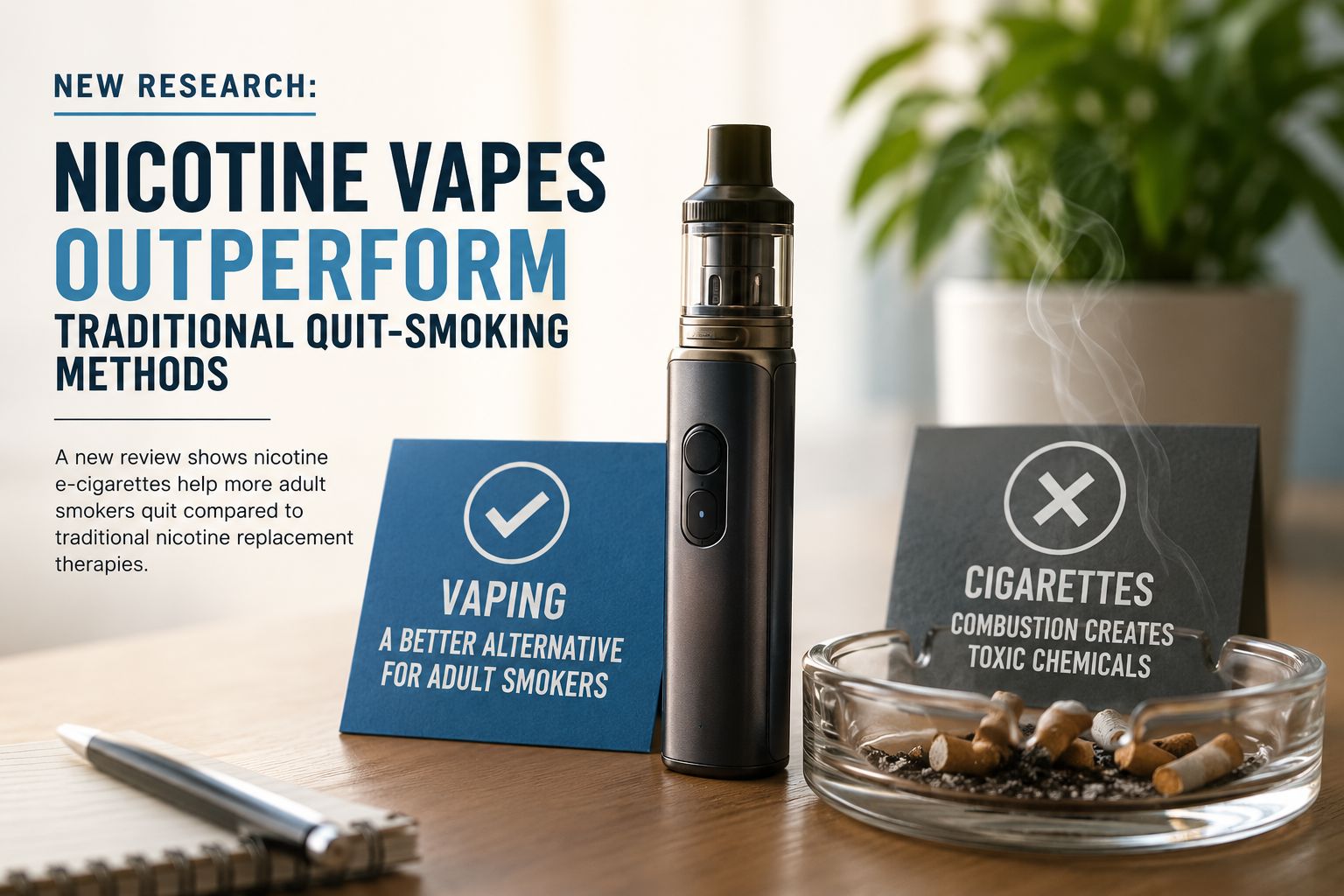 Nicotine Vapes Outperform Traditional Quit-Smoking Methods