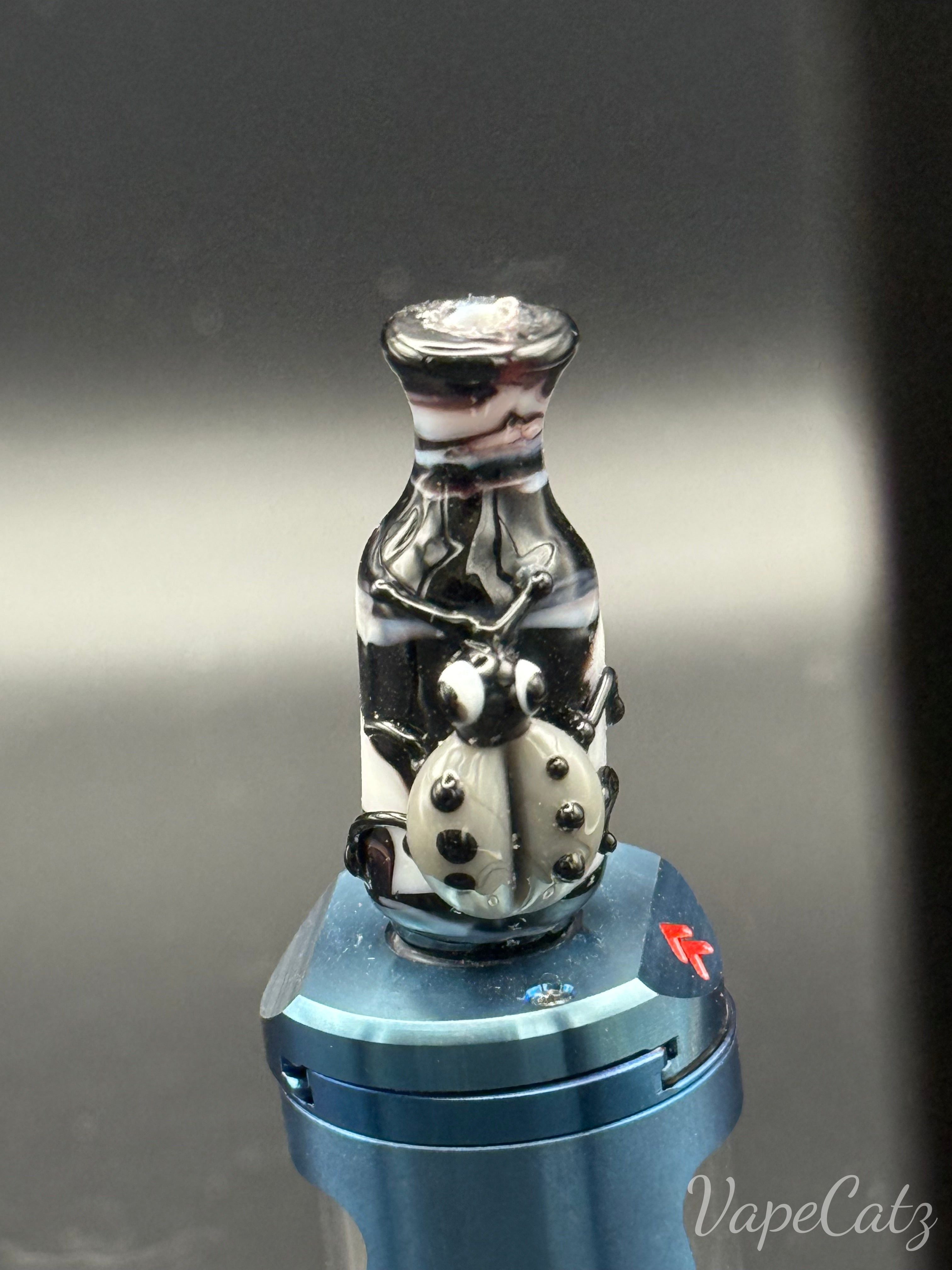 510 Fancy Glass with Lady Bug Drip Tip Y8 Vape Accessories 510 Replacement Tips Grey