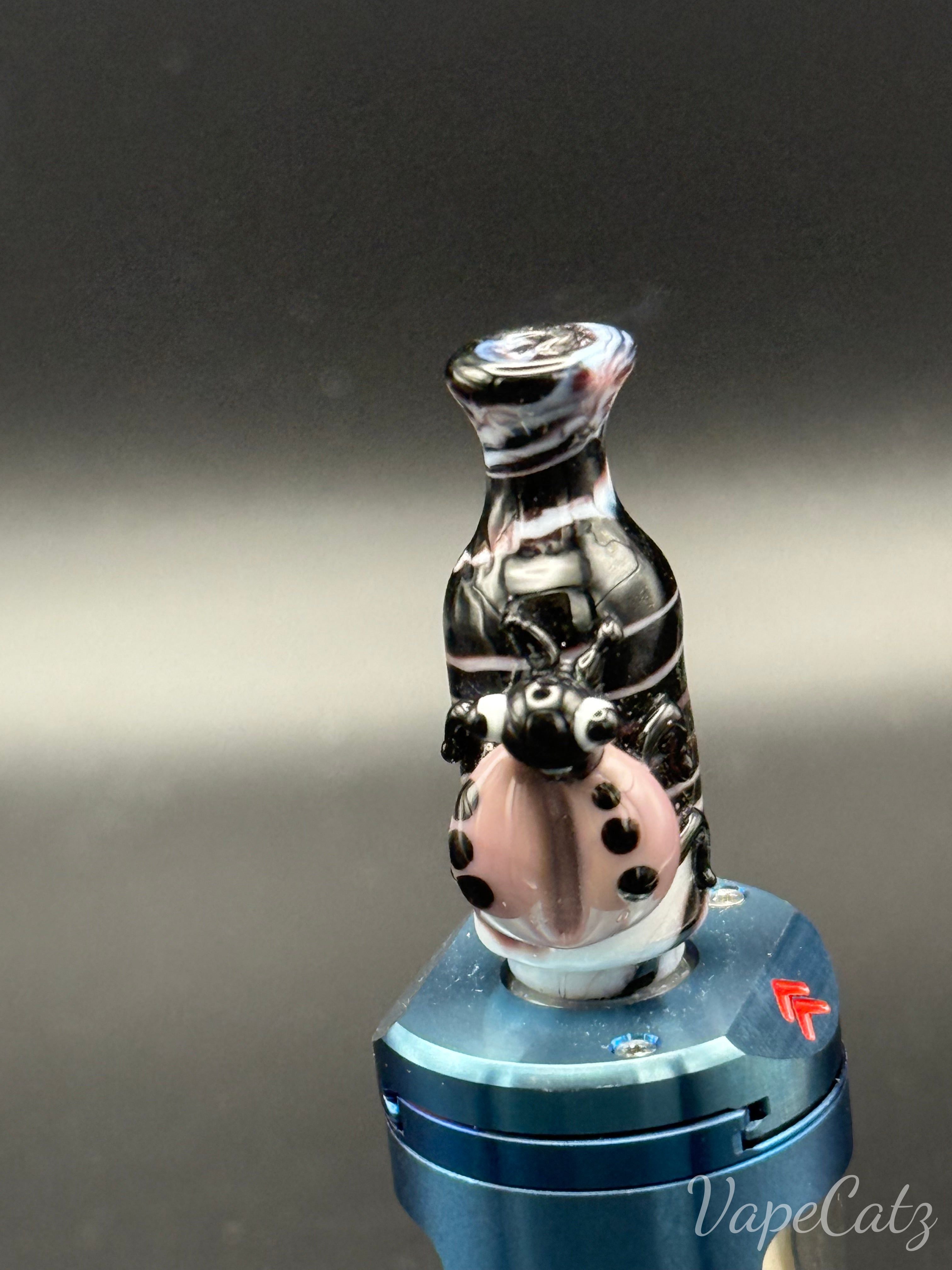 510 Fancy Glass with Lady Bug Drip Tip Y8 Vape Accessories 510 Replacement Tips Pink