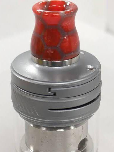 510 Flared Volcano Resin Tip 5YB1 Vape Accessories 510 Replacement Tips Red with Grey