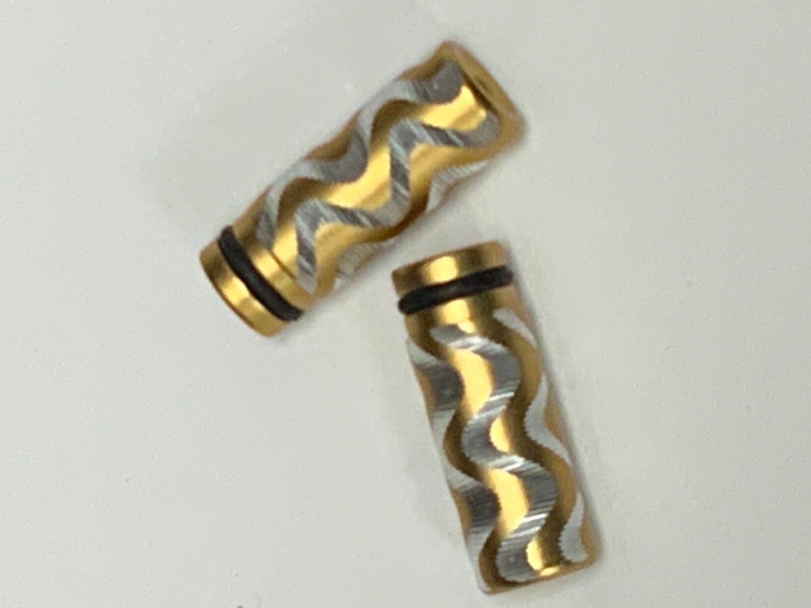 510 Thin Tube with Engraved Patterns C2 Vape Accessories 510 Replacement Tips Gold Waves