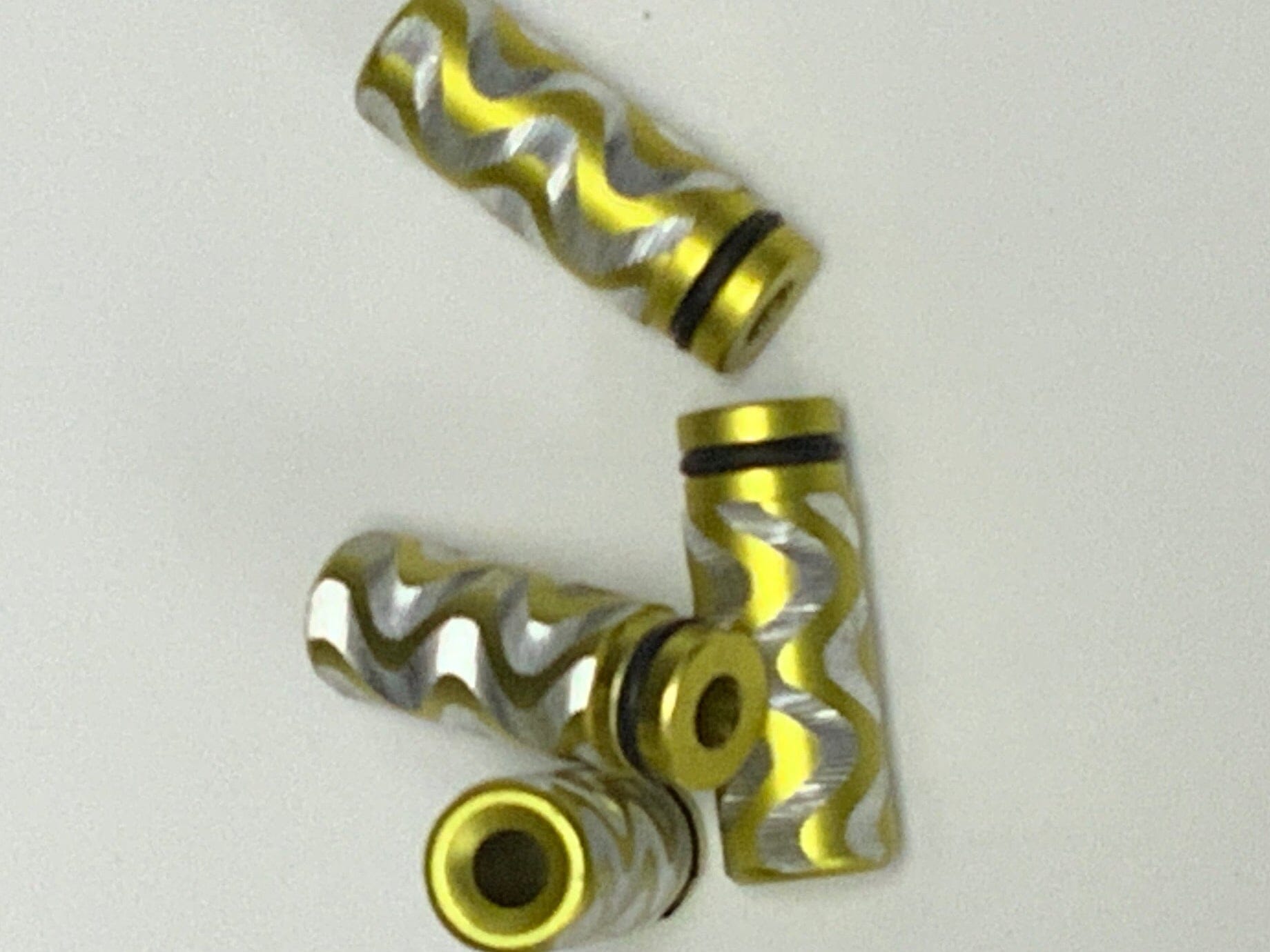 510 Thin Tube with Engraved Patterns C2 Vape Accessories 510 Replacement Tips Yellow Waves