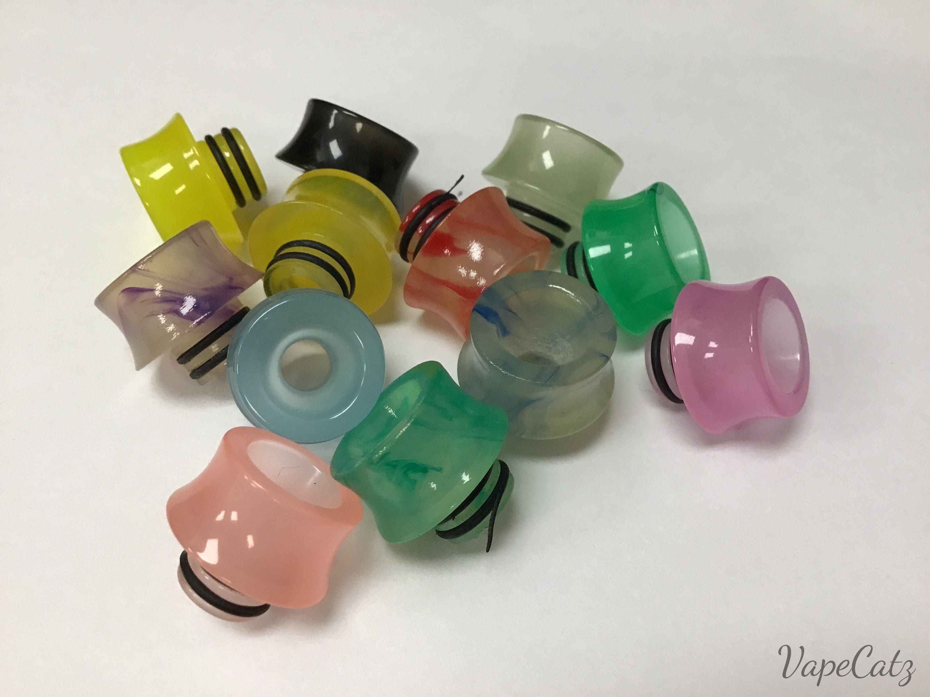 510 Wide Bore Concave Drip Tip or Mouthpiece Pastel Colors F1 Vape Accessories 510 Replacement Tips