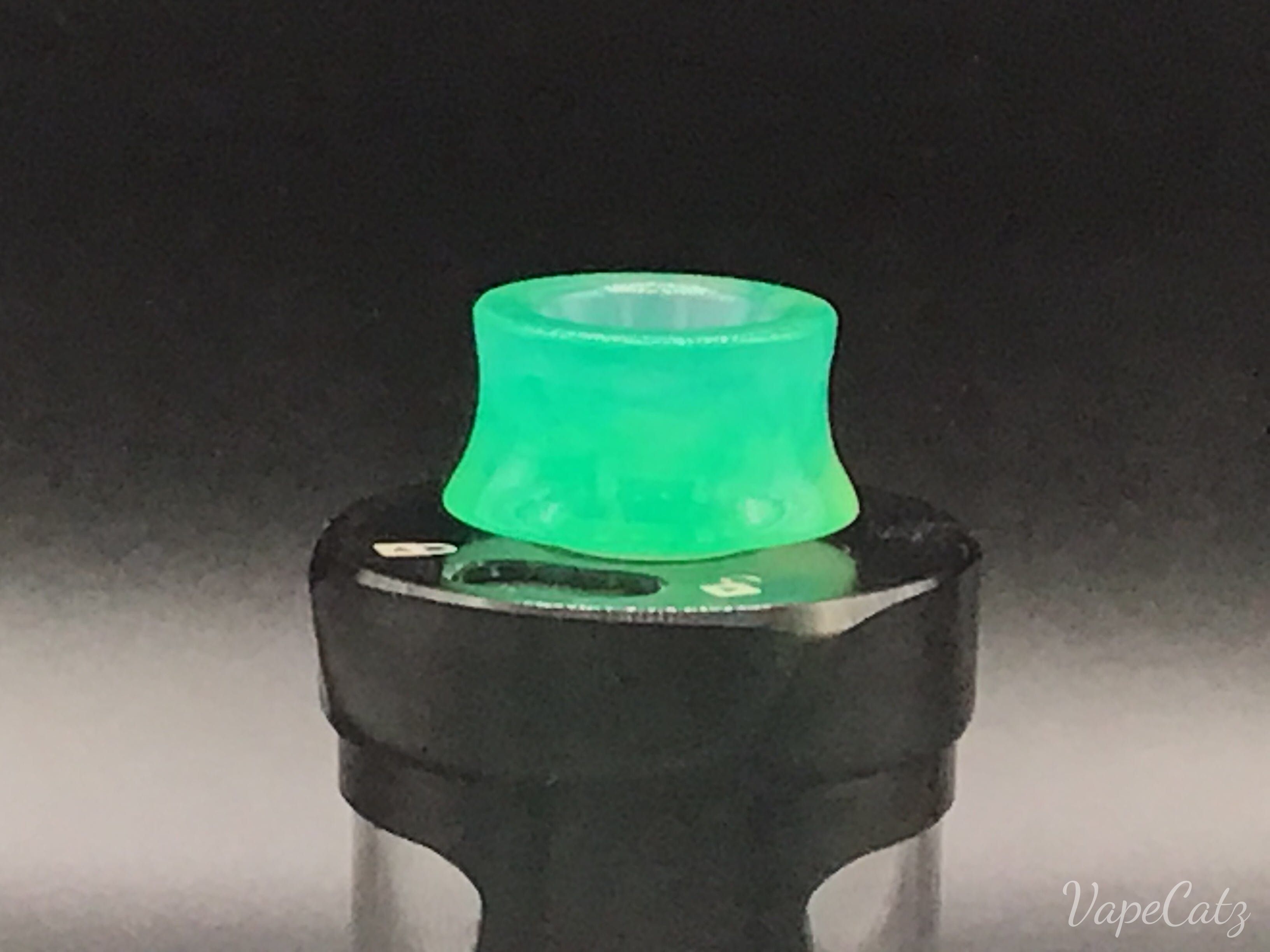 510 Wide Bore Concave Drip Tip or Mouthpiece Pastel Colors F1 Vape Accessories 510 Replacement Tips Opaque with Green swirls