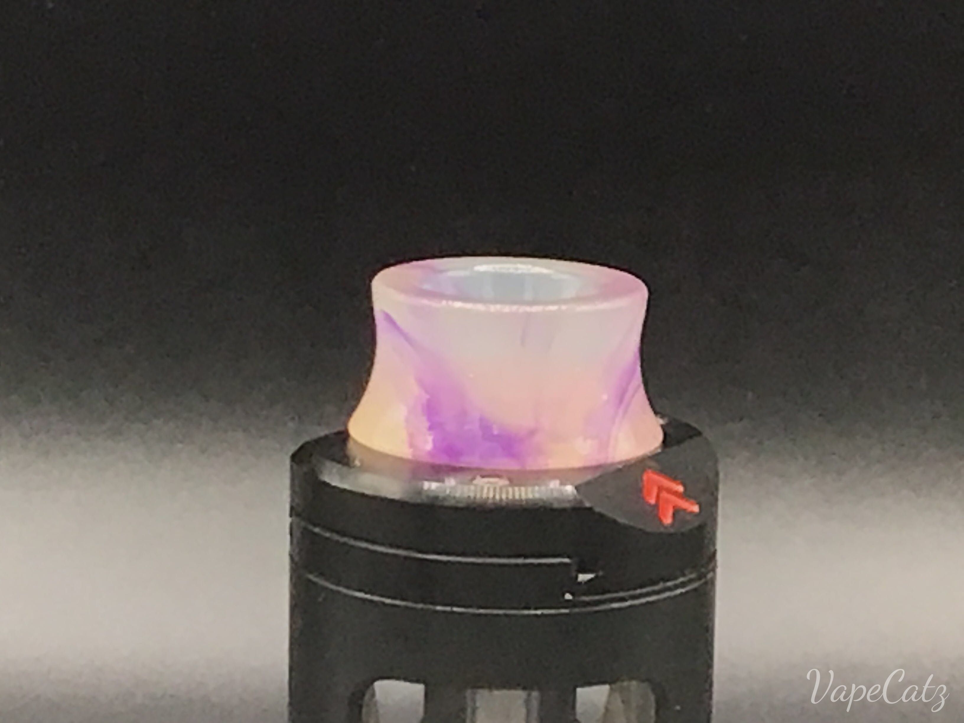 510 Wide Bore Concave Drip Tip or Mouthpiece Pastel Colors F1 Vape Accessories 510 Replacement Tips Opaque with Lavender Swirls