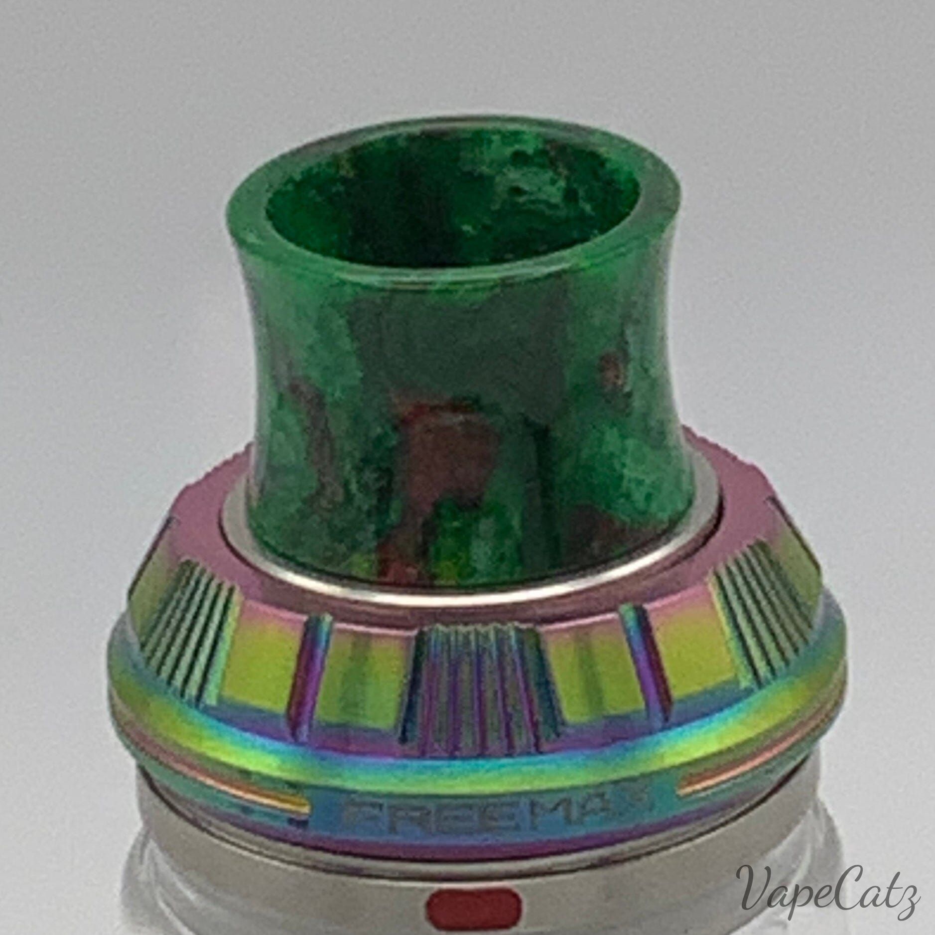 810 Drip Tip Concave and comfy - so many color options.... T23 Vape Accessories 810 Drip Tip Green with red & Yellow Swirls
