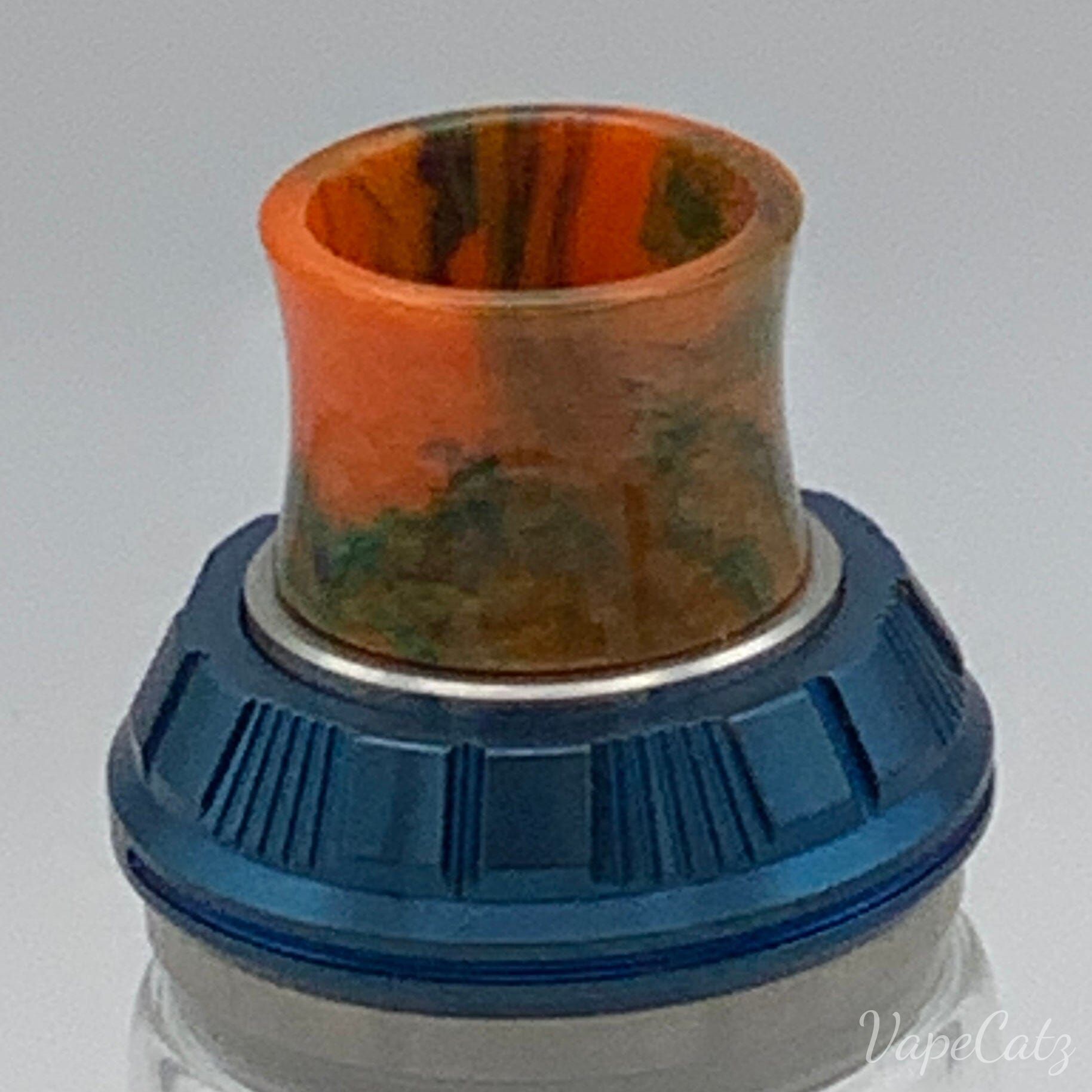 810 Drip Tip Concave and comfy - so many color options.... T23 Vape Accessories 810 Drip Tip Orange with Green Swirls