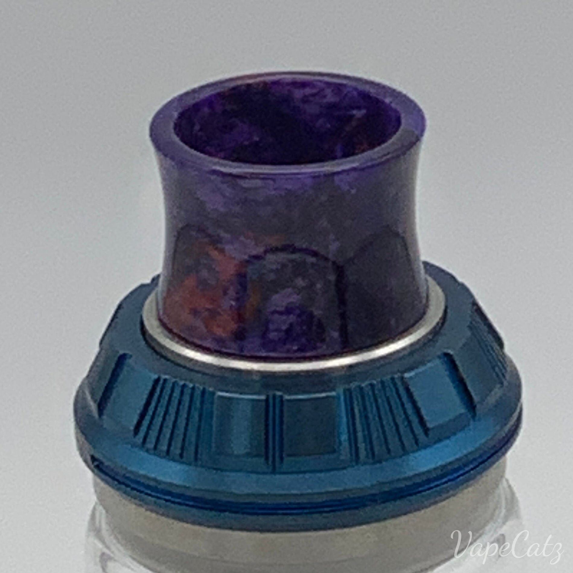 810 Drip Tip Concave and comfy - so many color options.... T23 Vape Accessories 810 Drip Tip Purple with Red Swirls