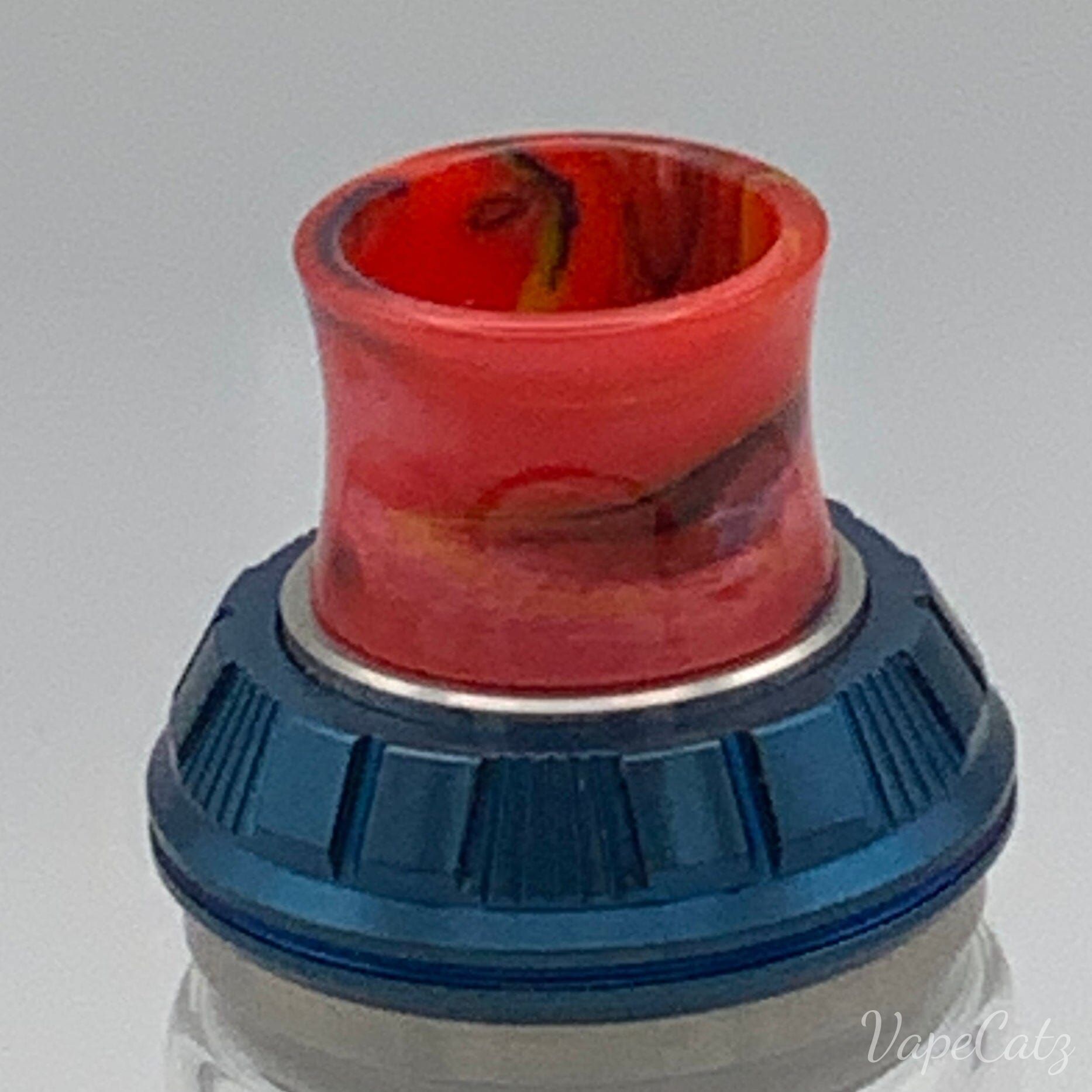 810 Drip Tip Concave and comfy - so many color options.... T23 Vape Accessories 810 Drip Tip Red with Blue & Yellow swirls