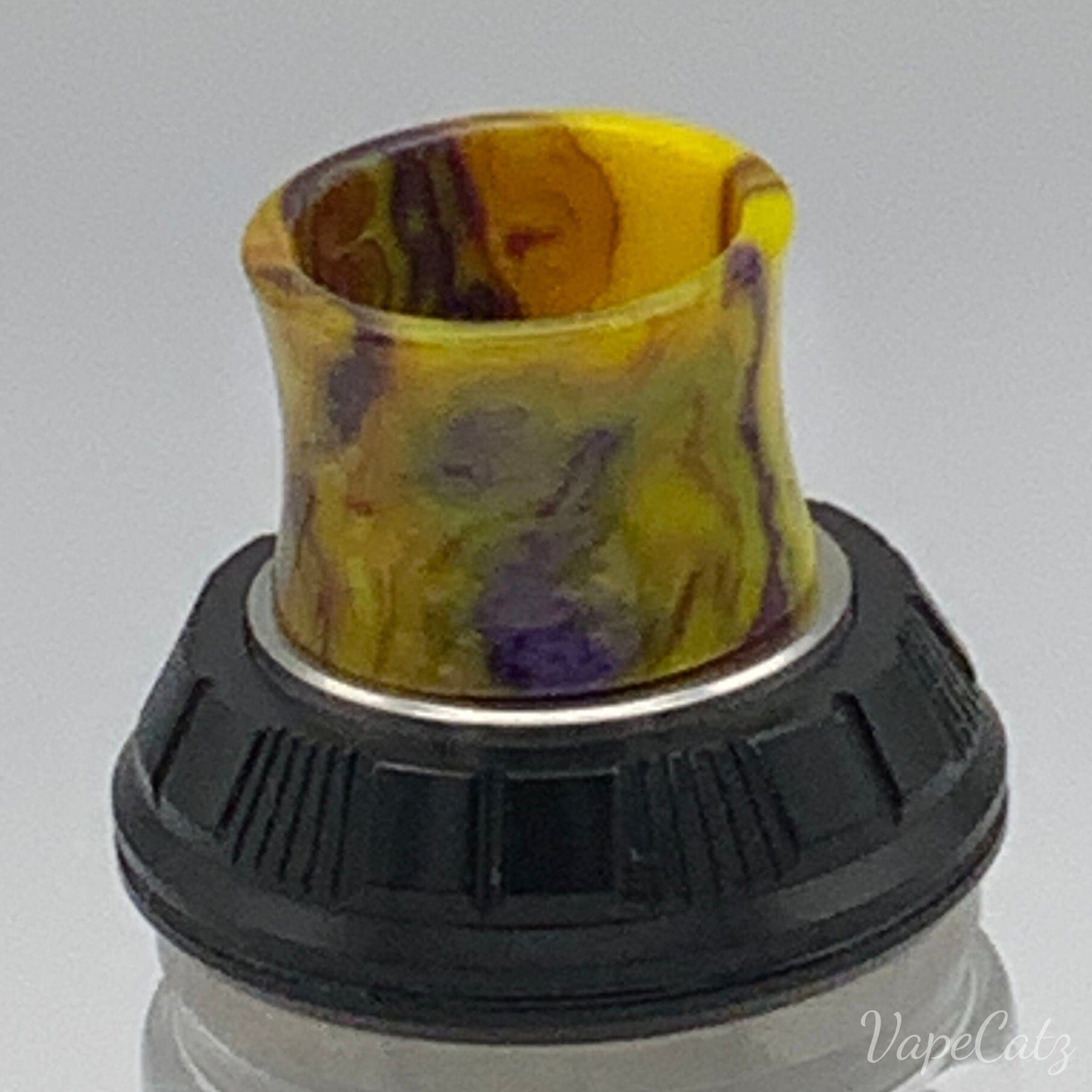 810 Drip Tip Concave and comfy - so many color options.... T23 Vape Accessories 810 Drip Tip Yellow with Brown Swirls
