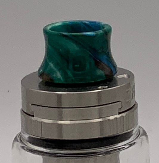 810 Drip Tip - Short Curvy and Smooth Resin V15 Vape Accessories 810 Drip Tip Green Mix