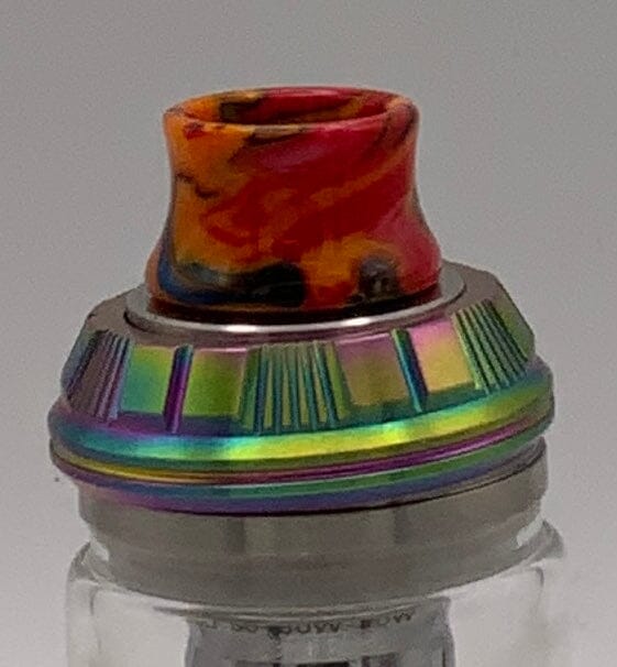 810 Drip Tip - Short Curvy and Smooth Resin V15 Vape Accessories 810 Drip Tip Orange Mix