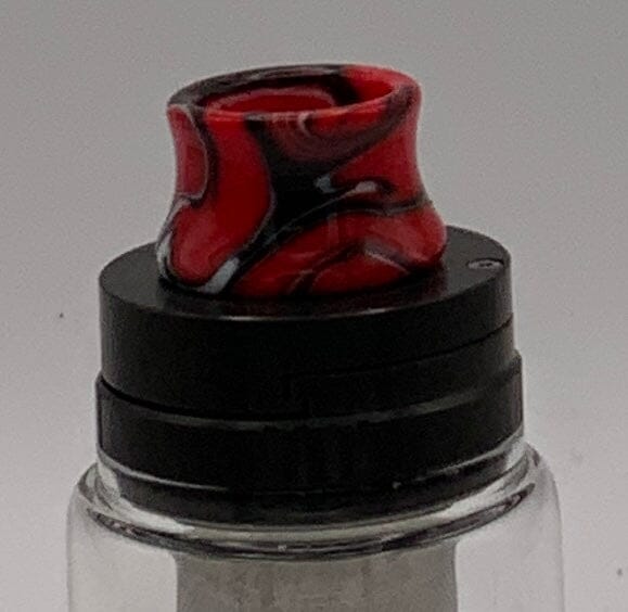 810 Drip Tip - Short Curvy and Smooth Resin V15 Vape Accessories 810 Drip Tip Red Mix