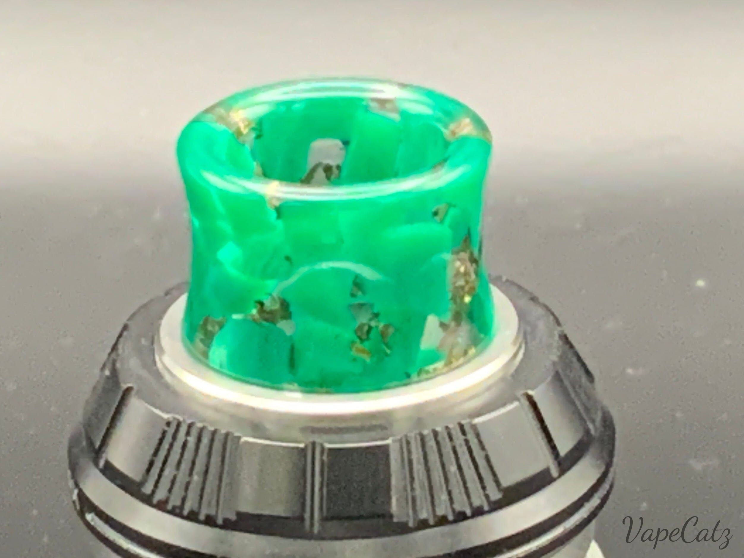 810 Drip Tip Wide Bore Concave Glittery Drip Tip or Mouth Piece T20 Vape Accessories 810 Drip Tip Green
