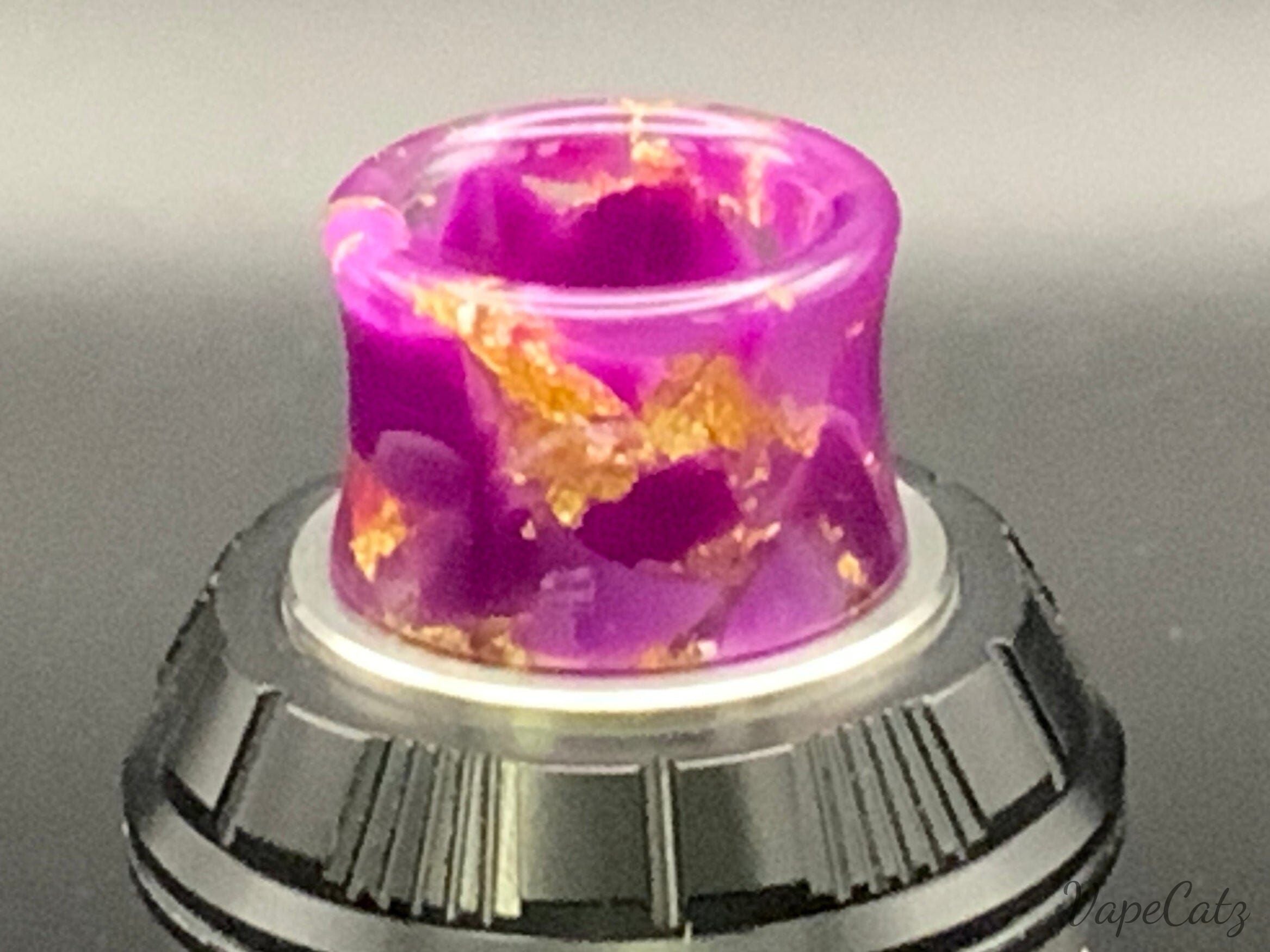 810 Drip Tip Wide Bore Concave Glittery Drip Tip or Mouth Piece T20 Vape Accessories 810 Drip Tip Purple