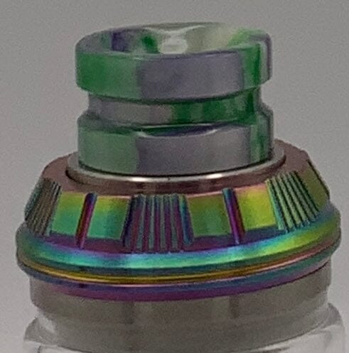 810 Drip Tip - Wide Bore with barrel rings V23 Vape Accessories 810 Drip Tip Green / White/ Purple Mix
