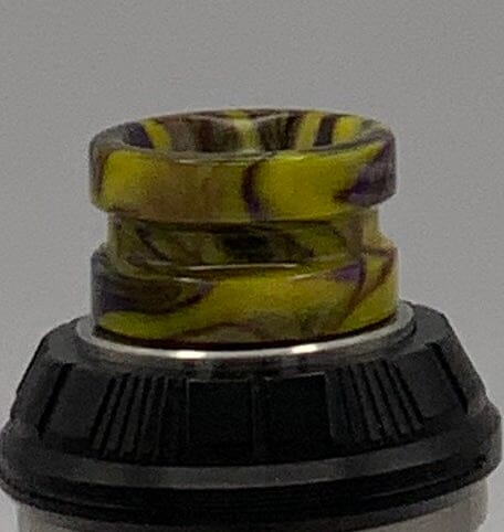 810 Drip Tip - Wide Bore with barrel rings V23 Vape Accessories 810 Drip Tip Yellow / Purple Mix