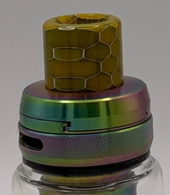 810 Drip Tip - Wide Bore with screen Cobra design V17 Vape Accessories 810 Drip Tip Yellow Cobra