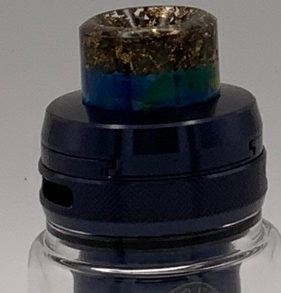 810 Drip Tip with gold flaked rim.... Fancy... V19 Vape Accessories 810 Drip Tip Blue