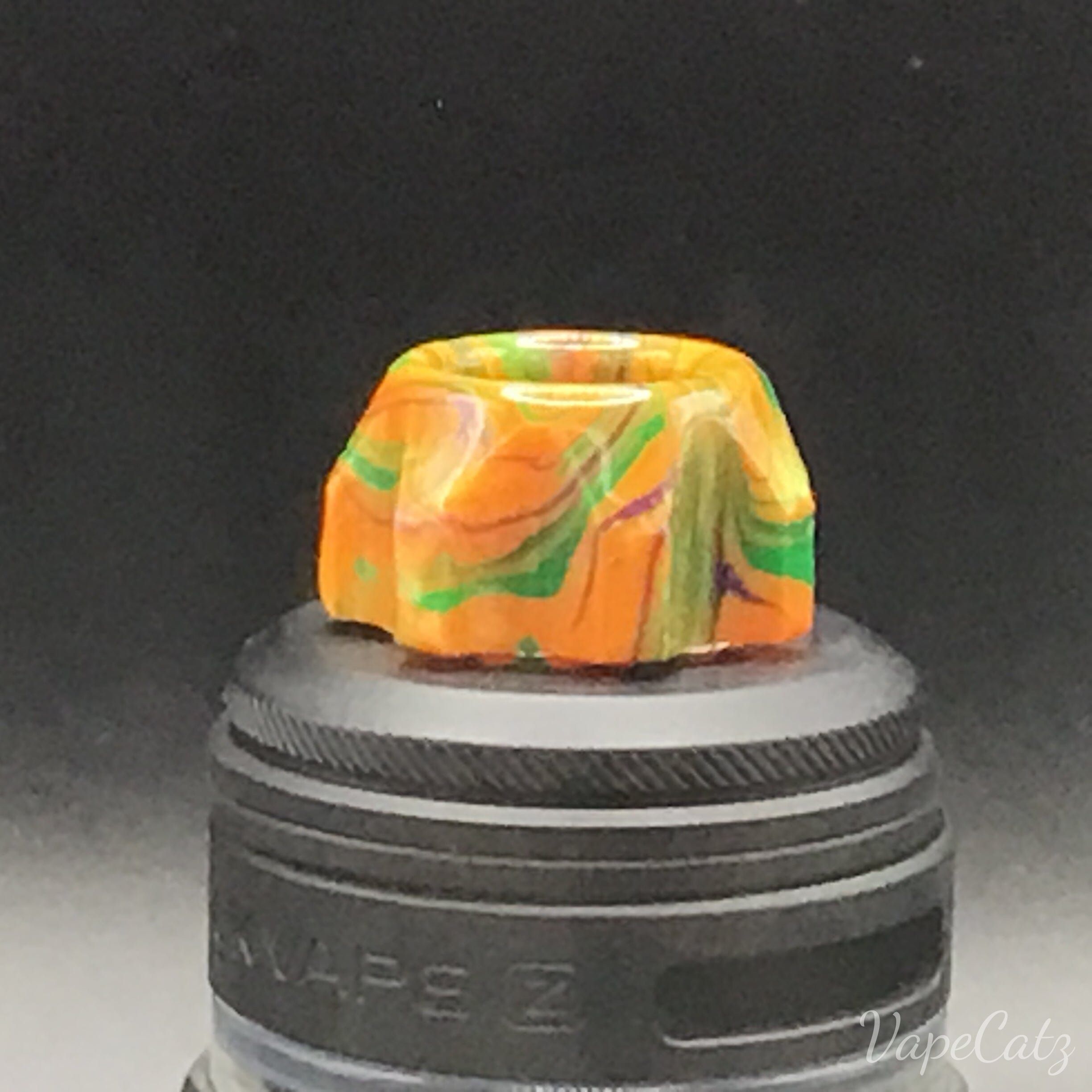 810 Gear Shaped Drip Tip or Mouth Piece, Really Comfy... T8 Vape Accessories 810 Drip Tip Green and Orange Blend