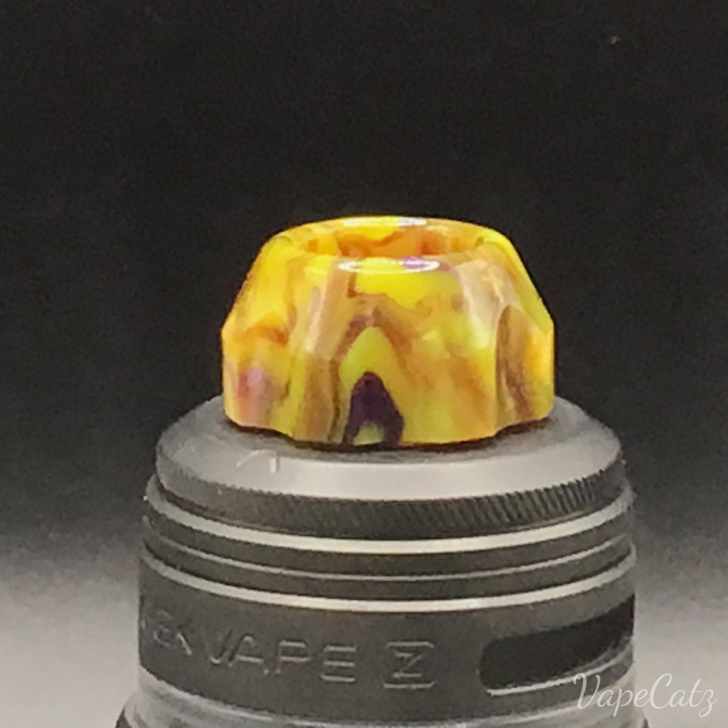 810 Gear Shaped Drip Tip or Mouth Piece, Really Comfy... T8 Vape Accessories 810 Drip Tip Yellow with Brown & Purple