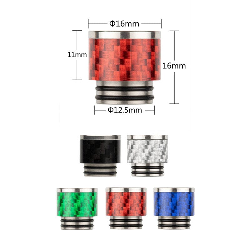 810 Heavy Duty Stainless Steel & Carbon Drip Tip V27 Vape Accessories 810 Drip Tip