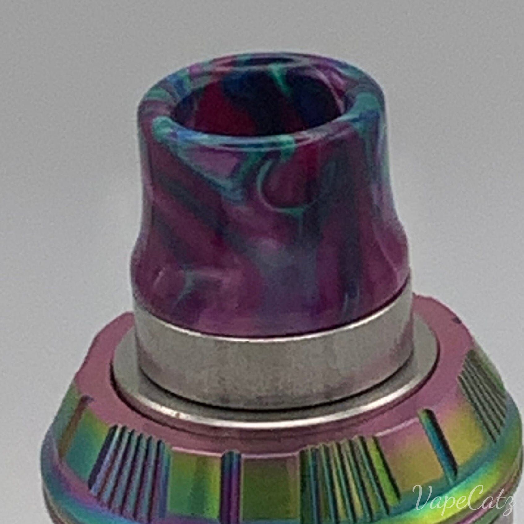 810 Resin Drip Tip Cone Tip With Anti Splash Screen Y2 Vape Accessories 810 Drip Tip Purple with Blue & Green Swirls