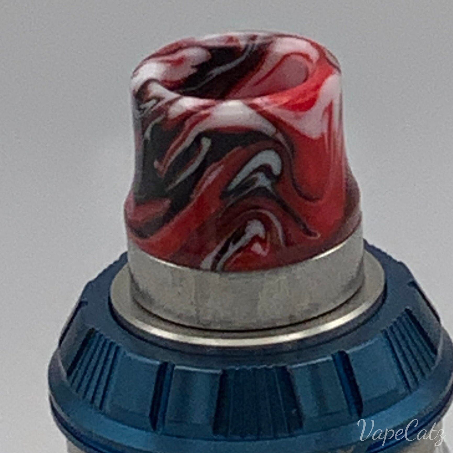810 Resin Drip Tip Cone Tip With Anti Splash Screen Y2 Vape Accessories 810 Drip Tip Red Black & White Swirl
