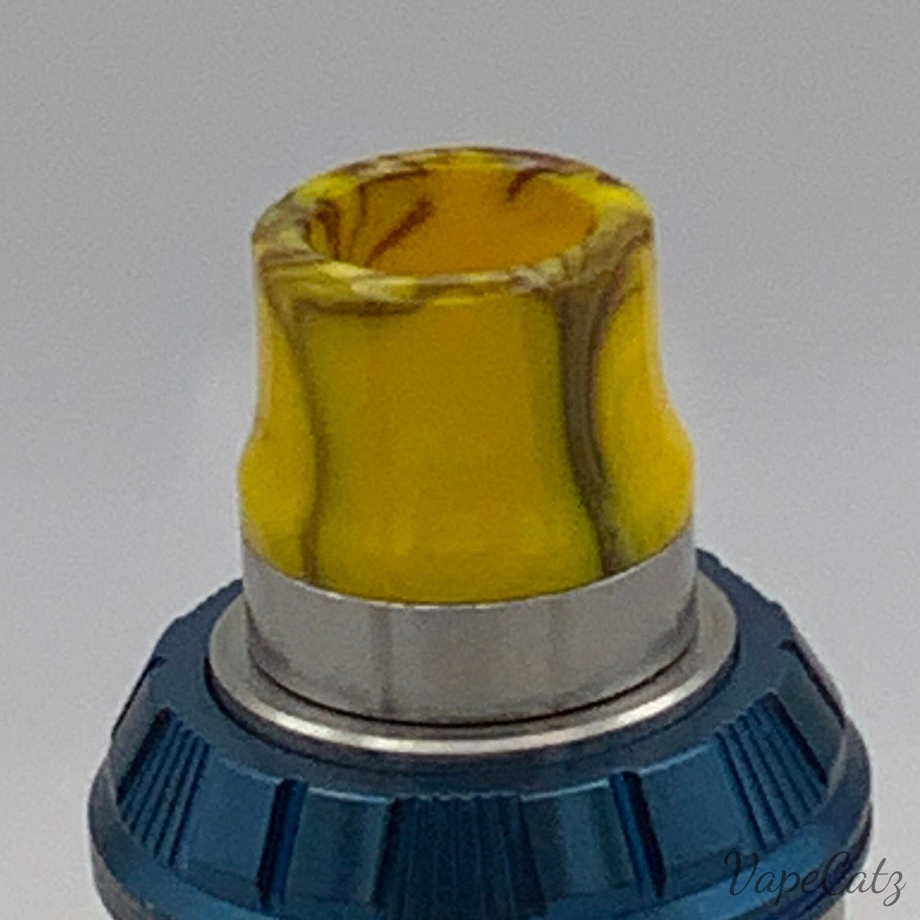 810 Resin Drip Tip Cone Tip With Anti Splash Screen Y2 Vape Accessories 810 Drip Tip Yellow with Black swirls