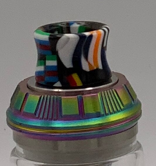 810 Resin Drip Tip - Geometric Fanatics Only! So many options! V21 Vape Accessories 810 Drip Tip Normal Concave Wide Bore Black Mix