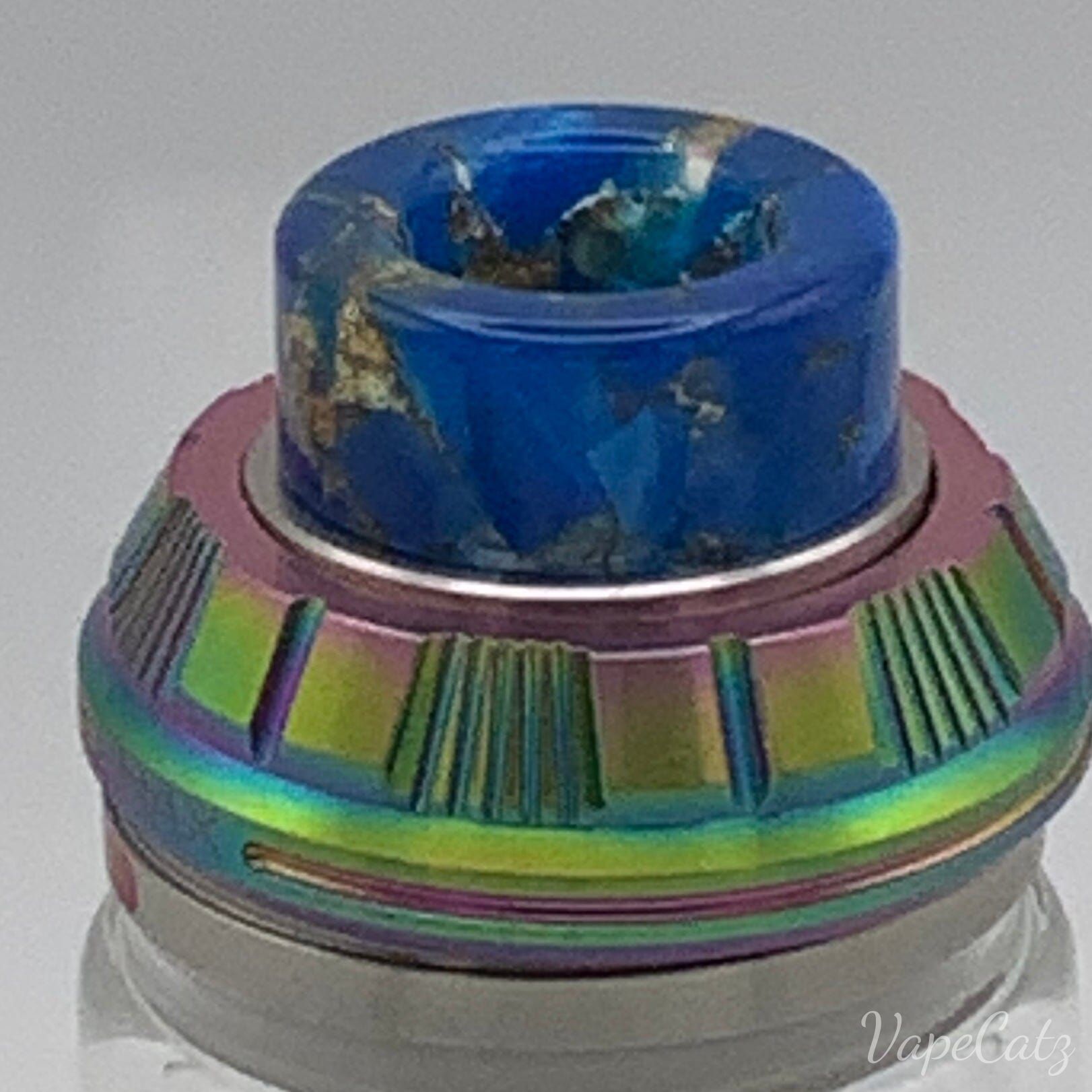 810 Resin Drip Tip Short & Stubby & Thick T21 Vape Accessories 810 Drip Tip Blue with gold flakes