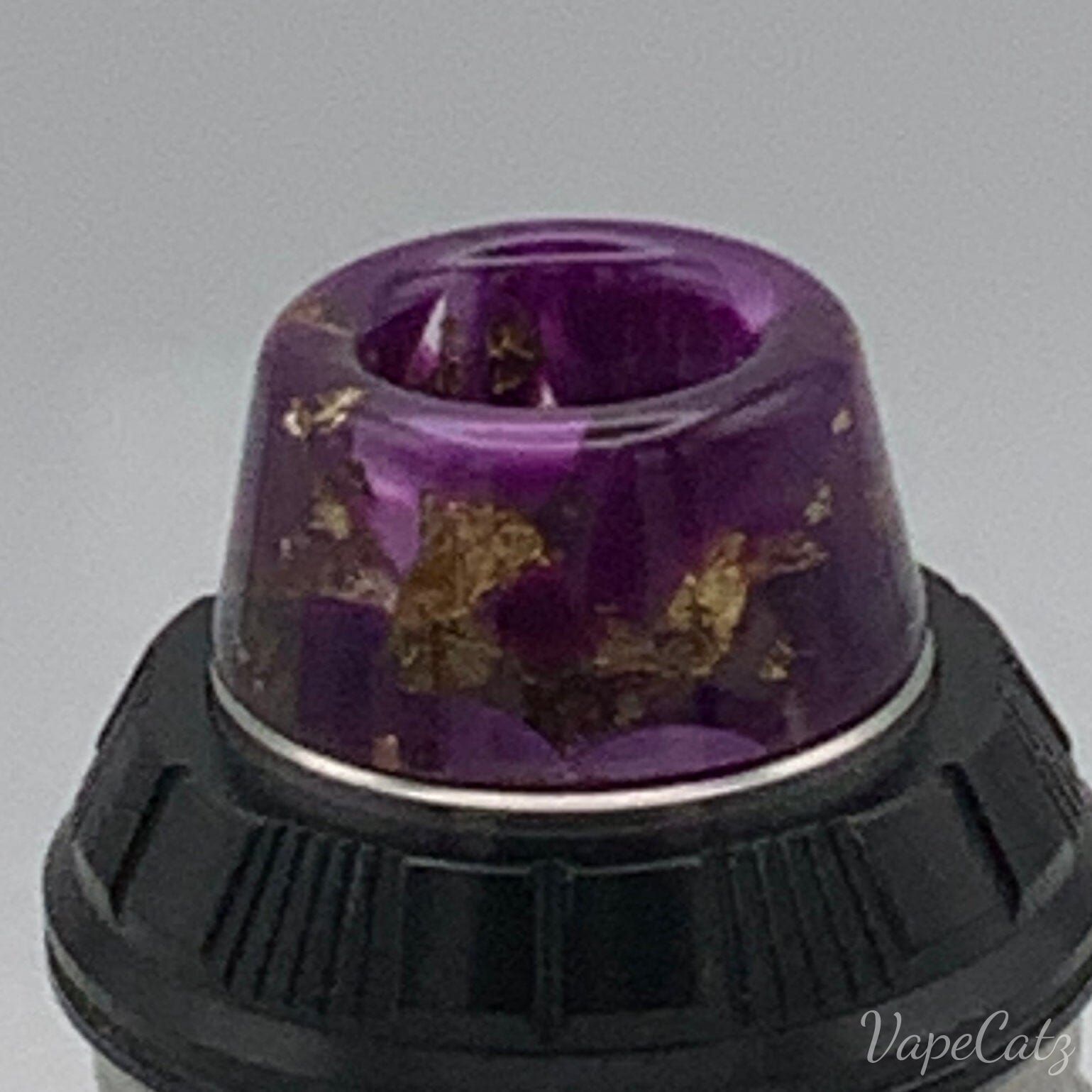 810 Resin Drip Tip Short & Stubby & Thick T21 Vape Accessories 810 Drip Tip Purple with gold flakes