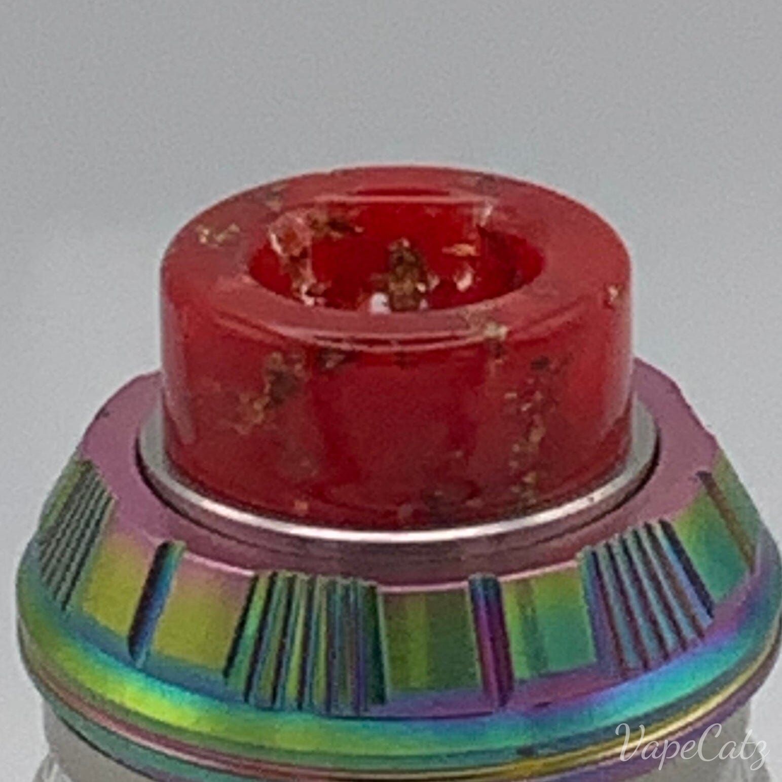 810 Resin Drip Tip Short & Stubby & Thick T21 Vape Accessories 810 Drip Tip Red with gold flakes