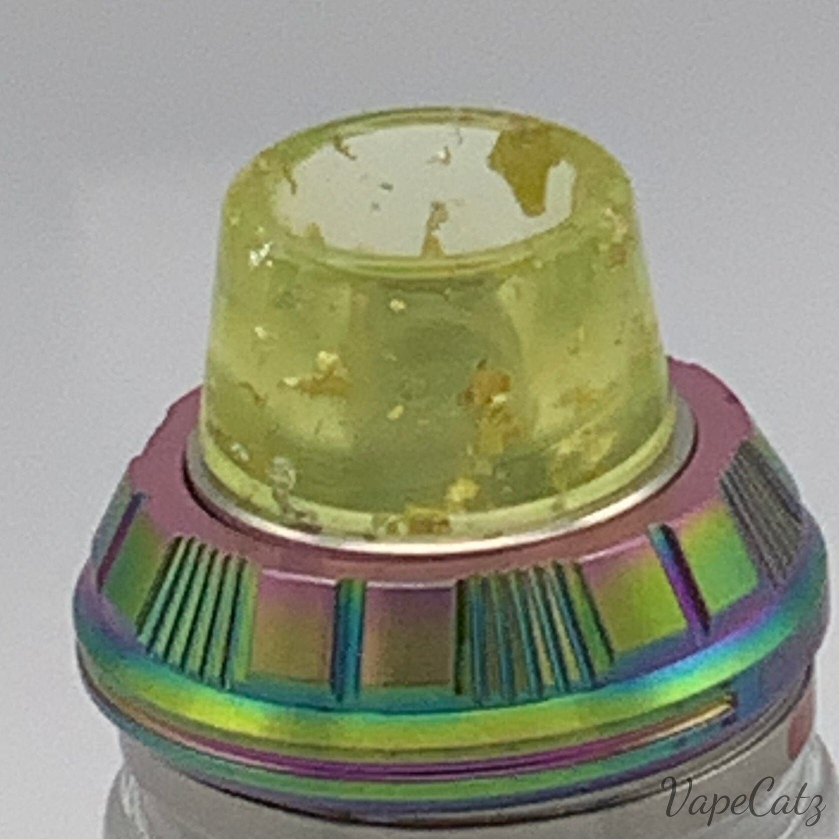810 Resin Short & Shiny Drip Tip Mouthpiece B1 Vape Accessories 810 Drip Tip Pale Yellow with Flakes