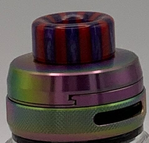 810 Resin Short & Stripey... like a candy cane... but better V25 Vape Accessories 810 Drip Tip Navy and Red