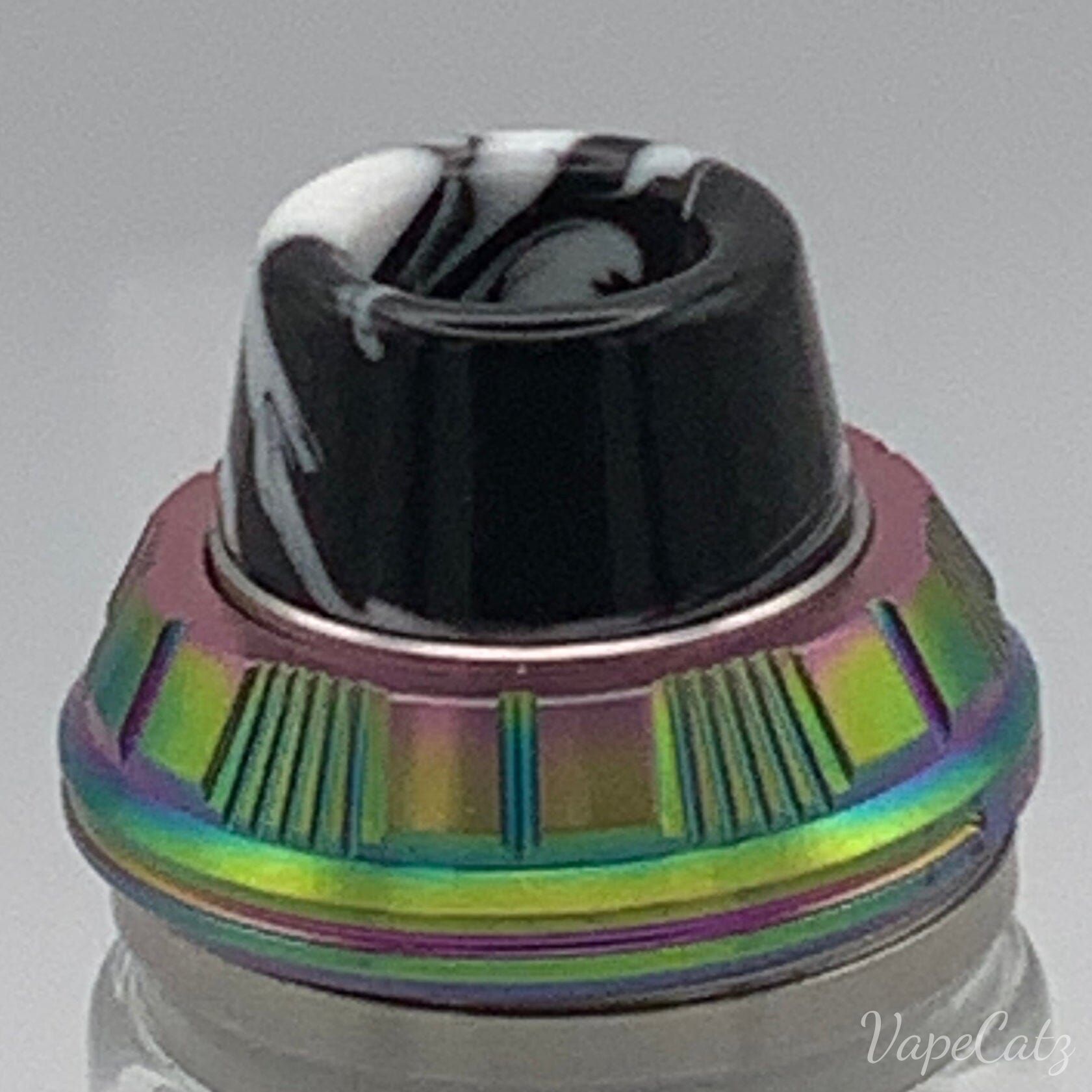 810 Short Resin Drip Tip C6 Vape Accessories 810 Drip Tip Black with White Swirls