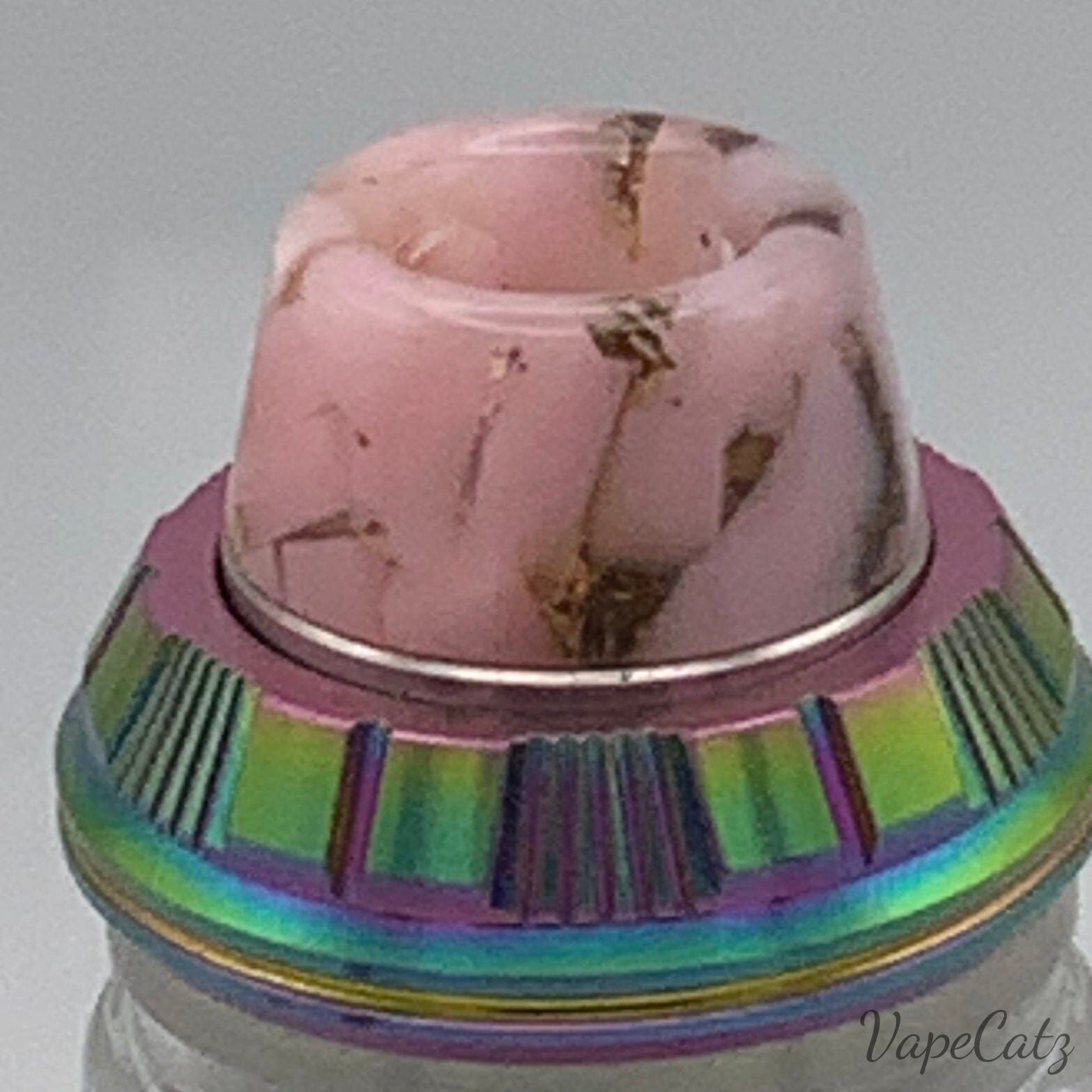 810 Short Resin Drip Tip C6 Vape Accessories 810 Drip Tip Pink with Gold Veins