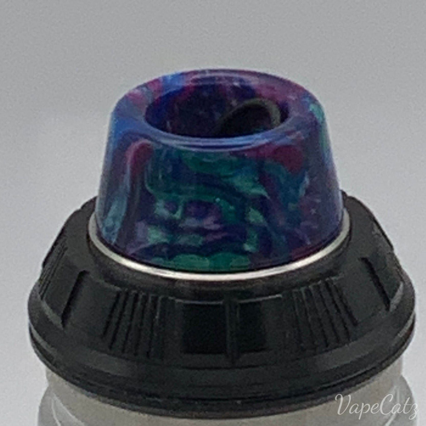 810 Short Resin Drip Tip C6 Vape Accessories 810 Drip Tip Purple with Blue Swirls