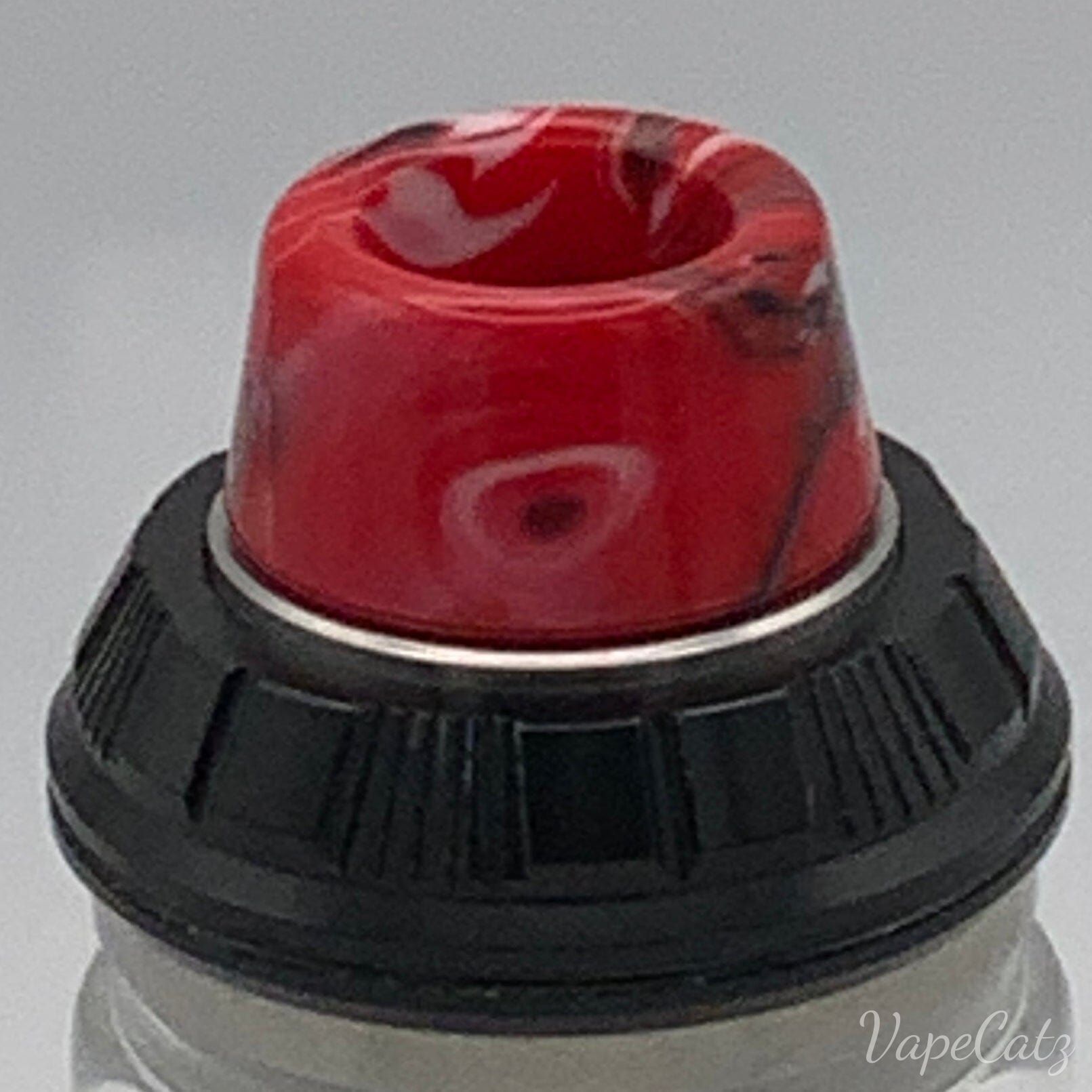 810 Short Resin Drip Tip C6 Vape Accessories 810 Drip Tip Red with Black Swirls