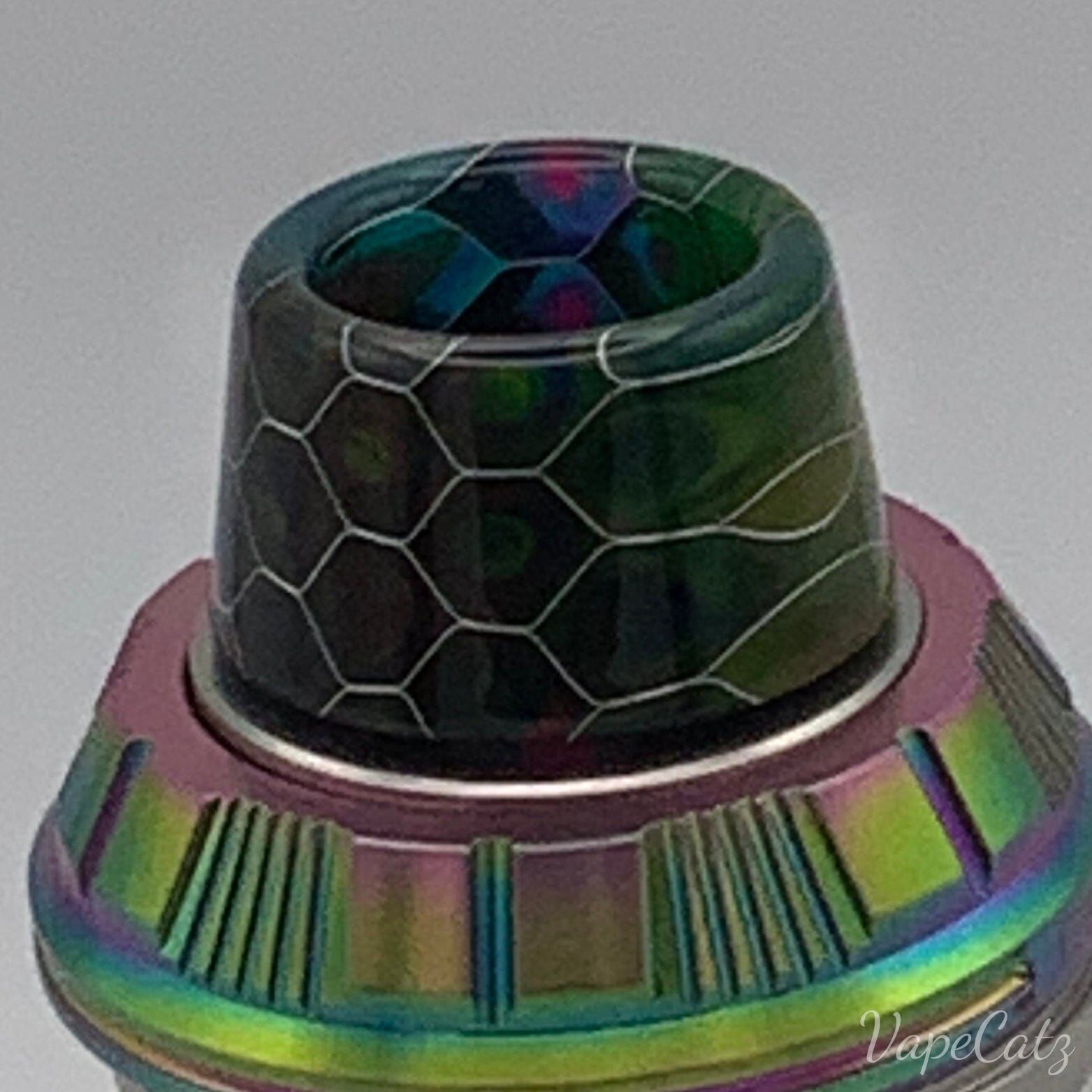 810 Short Resin Volcano Tip With Honeycomb Pattern CB9 Vape Accessories 810 Drip Tip Green