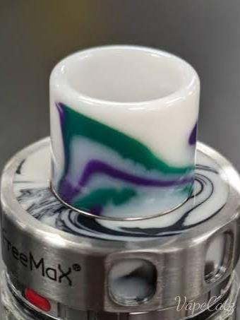 810 Standard Wide-Bore Drip Tip - and more colors! YB3 810 Drip Tip White with Green and Purple Swirls
