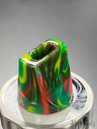 810 Whistle Tip Replacement Mouthpiece YB1 Vape Accessories 810 Drip Tip Green with Yellow and Red Swirls