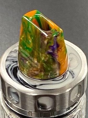 810 Whistle Tip Replacement Mouthpiece YB1 Vape Accessories 810 Drip Tip Orange with Green and Purple Swirls