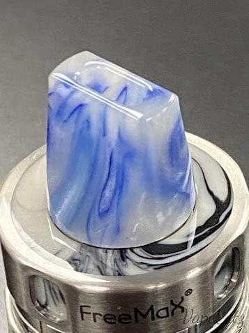 810 Whistle Tip Replacement Mouthpiece YB1 Vape Accessories 810 Drip Tip White with Blue Swirls