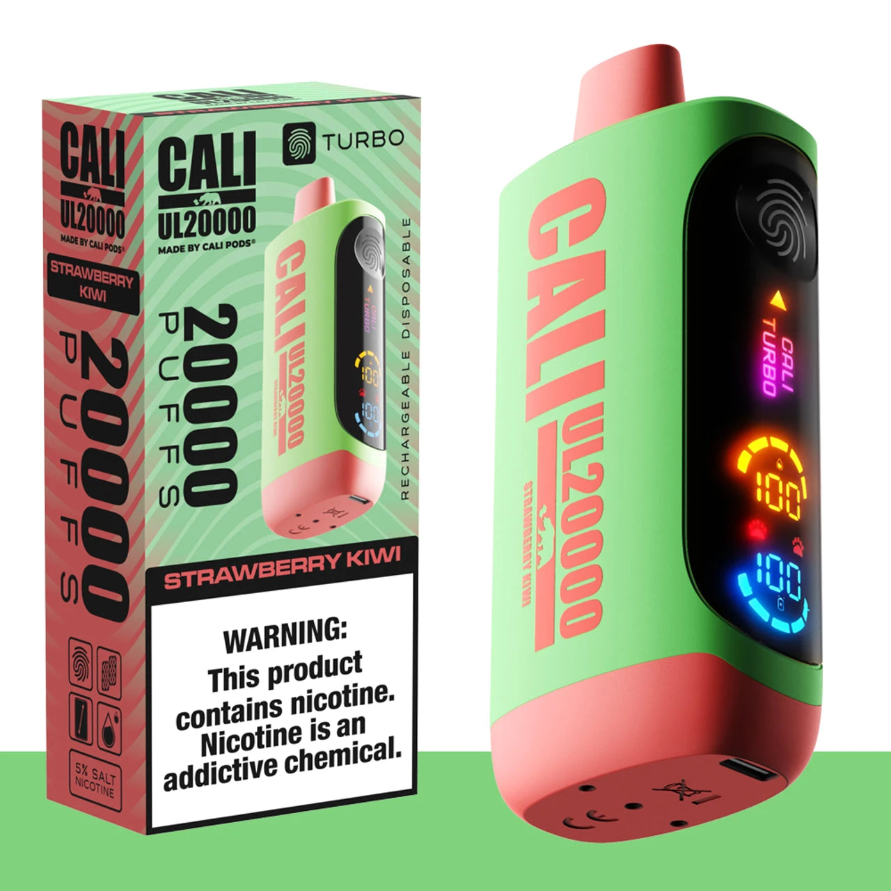 Cali UL20000 Turbo Disposable Wicked & Vivi's House Strawberry Kiwi