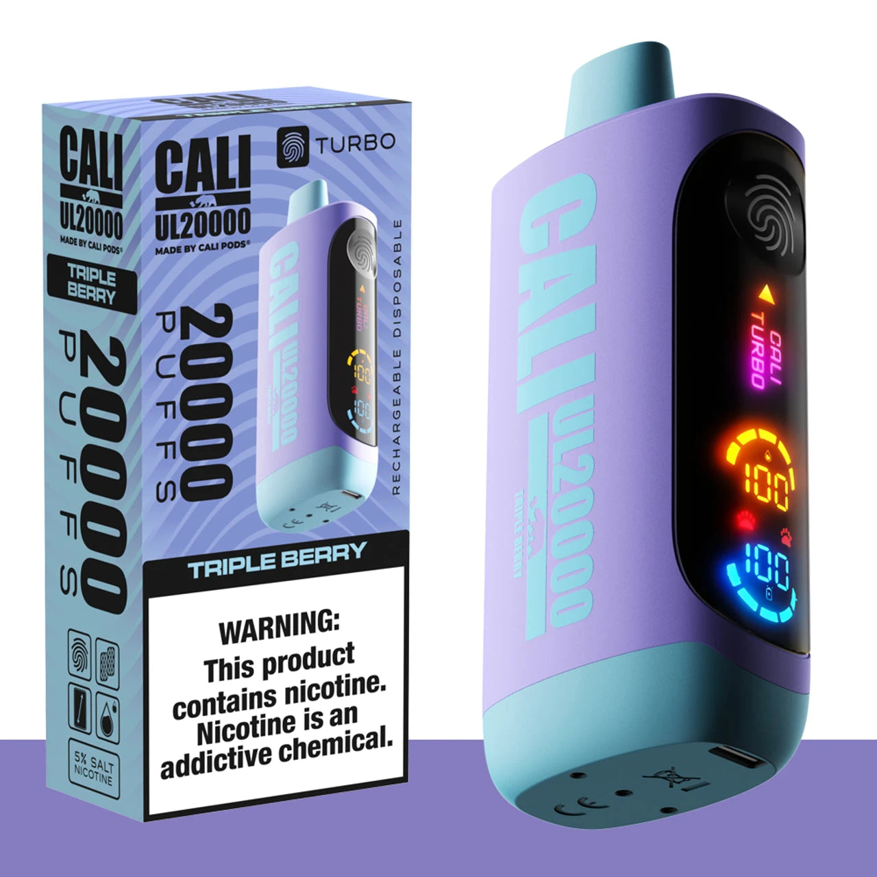 Cali UL20000 Turbo Disposable Wicked & Vivi's House Triple Berry