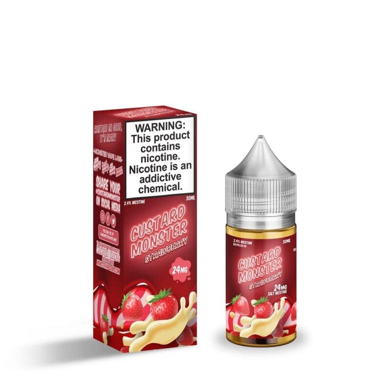 Custard Monster Salt High Content Salt E-Liquid High Content Salt E-Liquid 24mg Custard Strawberry