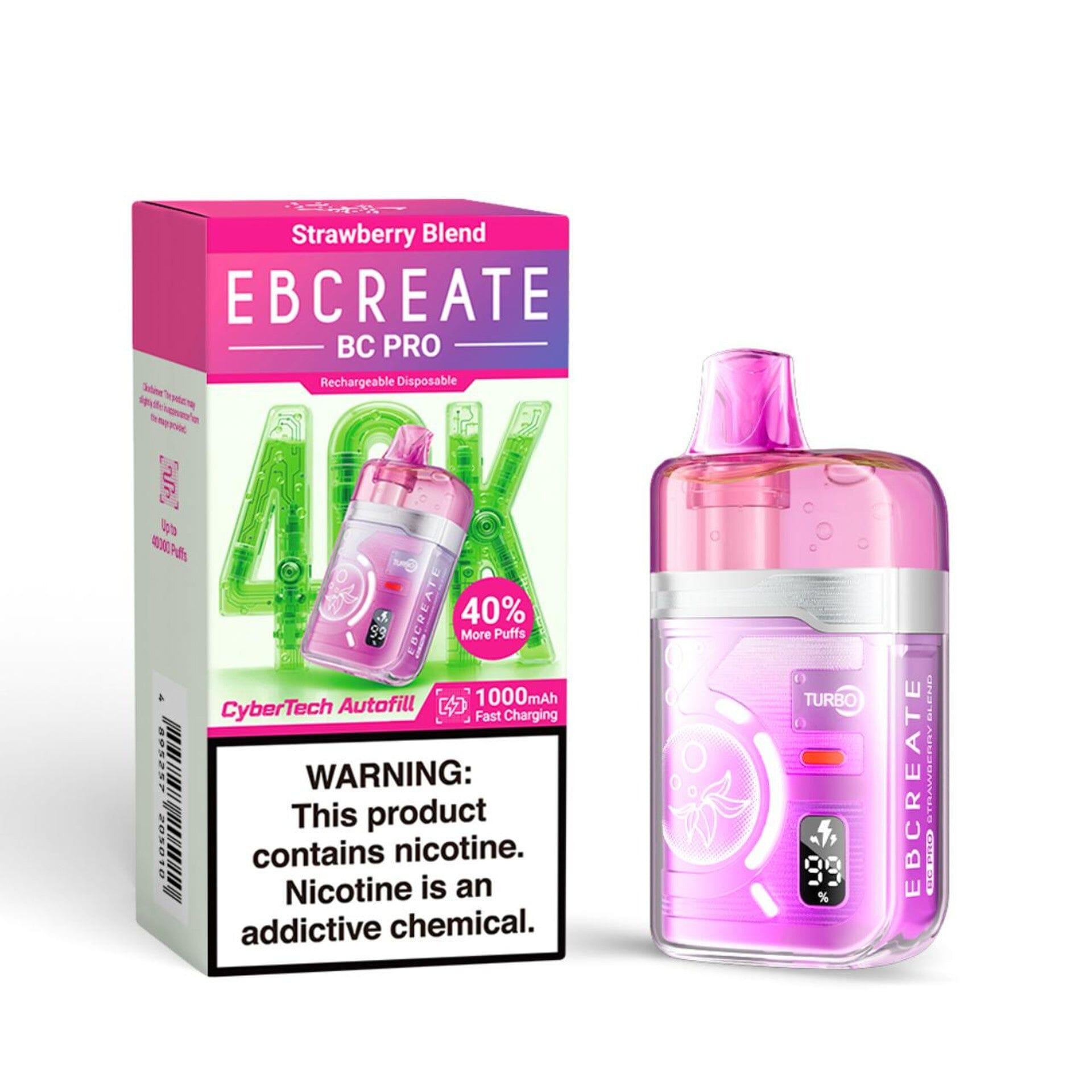 EBCREATE BC Pro 40K Disposable Wicked & Vivi's House Strawberry Blend