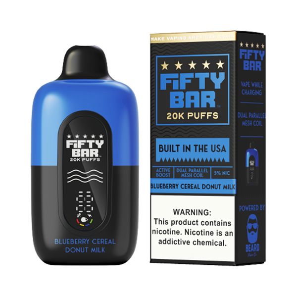 Fifty Bar USA Made Disposable Fifty Bar Blueberry Cereal Donut Milk