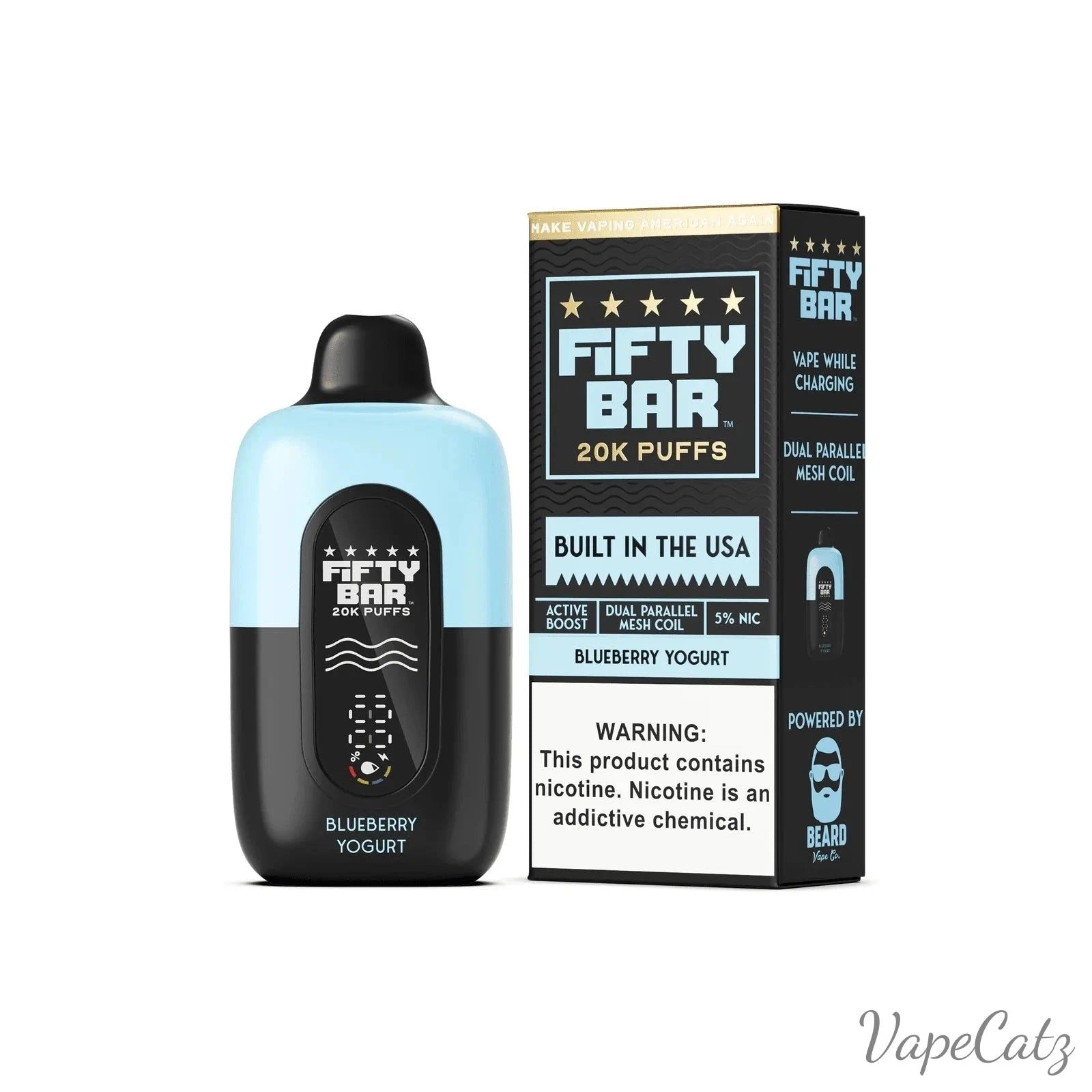 Fifty Bar USA Made Disposable Fifty Bar Blueberry Yogurt